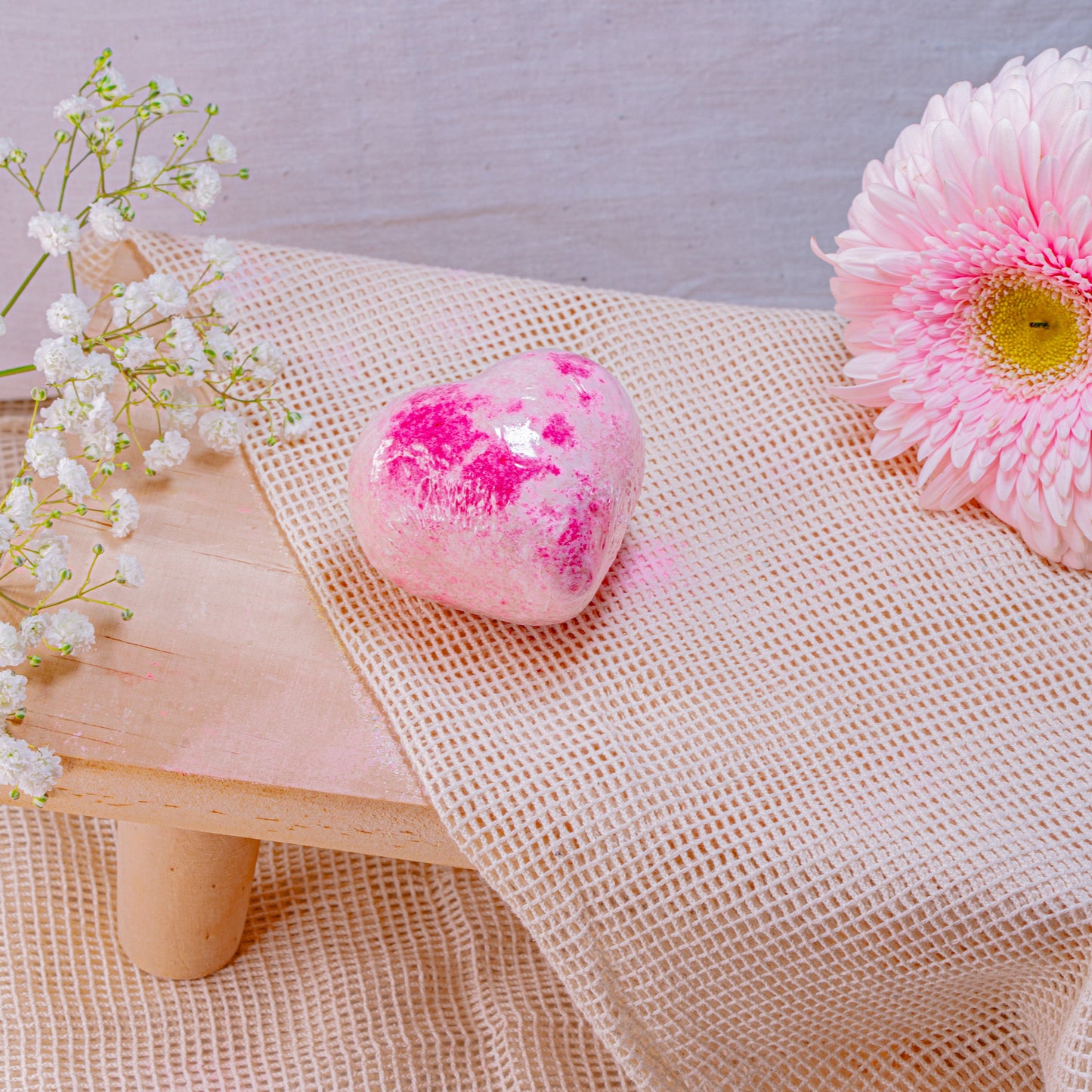 Bombe de Bain Cœur - Cerise